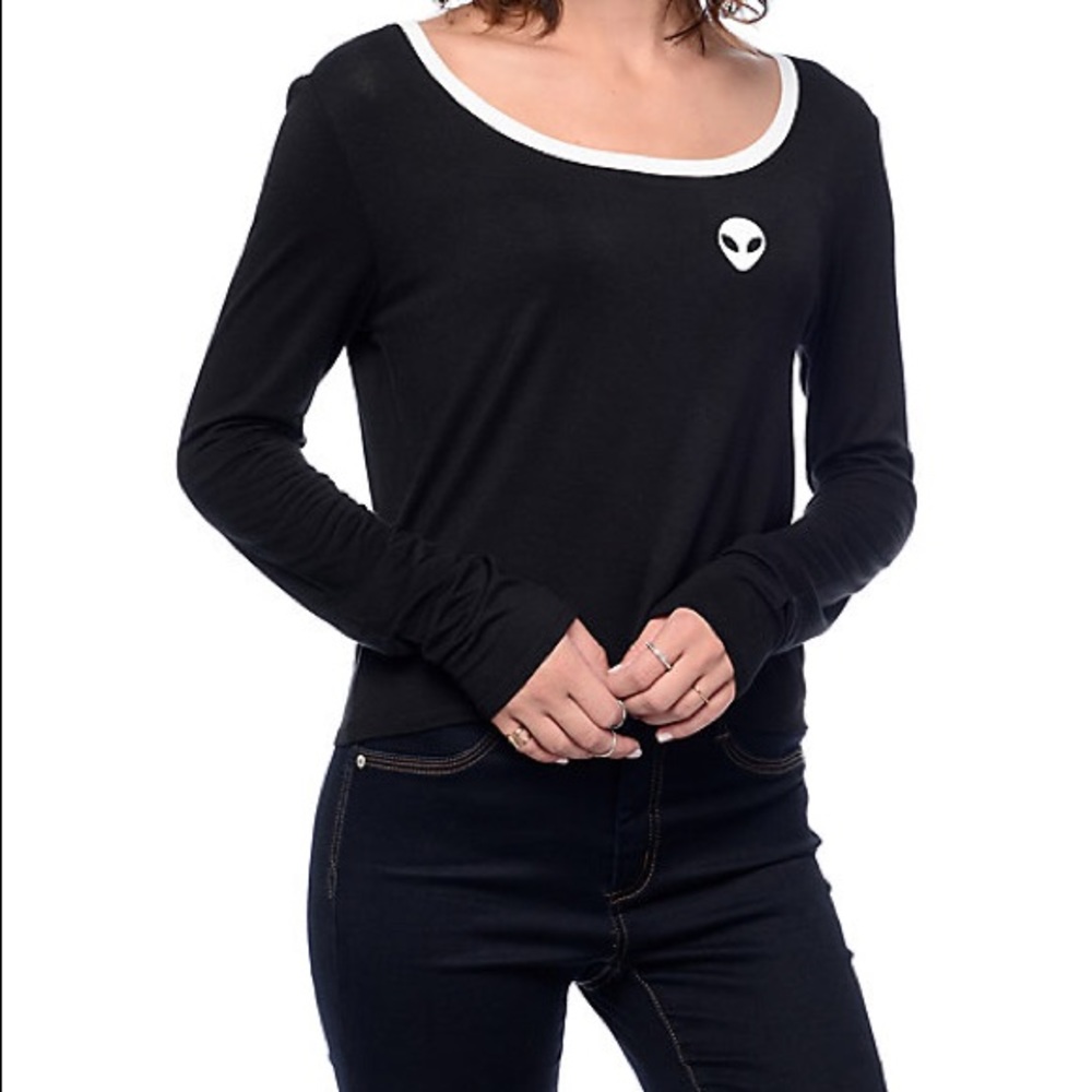 A-Lab Long Sleeve Cropped T-Shirt